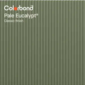 Pale Eucalypt® (Classic Finish - Corrugated Profile) by COLORBOND® steel, a Steel Roofing for sale on Style Sourcebook