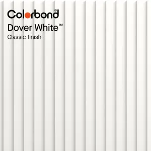 Dover White™ (Classic Finish - Standing Seam Profile) by COLORBOND® steel, a Steel Cladding for sale on Style Sourcebook