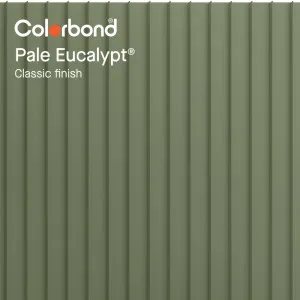 Pale Eucalypt® (Classic Finish - Standing Seam Profile) by COLORBOND® steel, a Steel Cladding for sale on Style Sourcebook