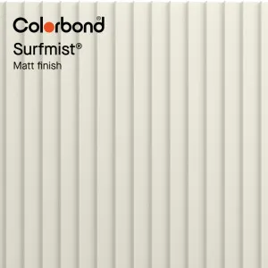 Surfmist® (Matt Finish - Standing Seam Profile) by COLORBOND® steel, a Steel Cladding for sale on Style Sourcebook