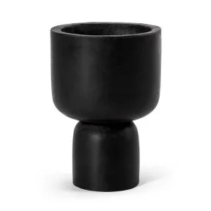 Peppe Concrete Planter Black - 20cm x 28cm by James Lane, a Plant Holders for sale on Style Sourcebook