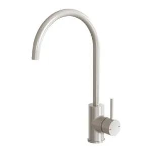 Pina Gooseneck Sink Mixer 200mm 6 Star In Brushed Nickel By Phoenix by PHOENIX, a Kitchen Taps & Mixers for sale on Style Sourcebook