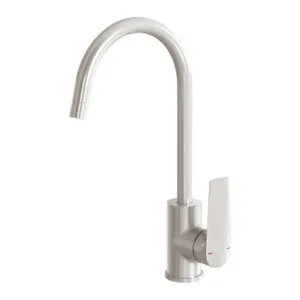 Arlo Gooseneck Sink Mixer 6 Star 200mm In Brushed Nickel By Phoenix by PHOENIX, a Kitchen Taps & Mixers for sale on Style Sourcebook