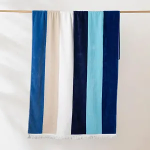 Sorrentina Beach Towel Canningvale - Blue, Velour by Canningvale, a Outdoor Accessories for sale on Style Sourcebook