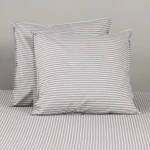 Canningvale Modella Stripe Pillowcase Pair - Grey, European, 100% Cotton by Canningvale, a Sheets for sale on Style Sourcebook