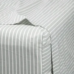 Canningvale Modella Stripe Sheet Set - White, Queen, 100% Cotton by Canningvale, a Sheets for sale on Style Sourcebook