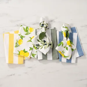 Canningvale Cucina Stripe Napkin 6 Pack - White, 100% Cotton by Canningvale, a Napkins for sale on Style Sourcebook