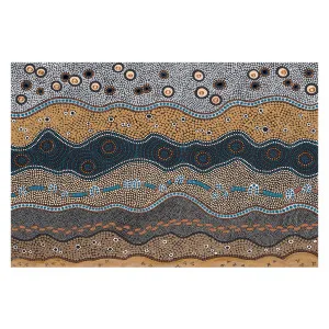 Ancestors In The Sky, Yellow Earthy Tone , By Domica Hill by Gioia Wall Art, a Aboriginal Art for sale on Style Sourcebook