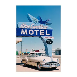 Blue Swallow Motel , By Bethany Young by Gioia Wall Art, a Prints for sale on Style Sourcebook