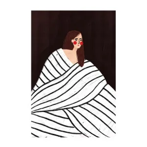 The Woman With Black and White Stripes , By Bea Muller by Gioia Wall Art, a Prints for sale on Style Sourcebook