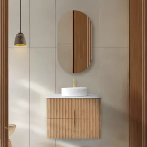 Orio Eden Light Walnut 750mm Single Bowl Wall Hung Vanity by Orio, a Vanities for sale on Style Sourcebook