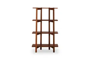 Ollie Medium Bookshelf, Walnut Brown, by Lounge Lovers by Lounge Lovers, a Wall Shelves & Hooks for sale on Style Sourcebook