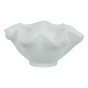 Onda Bowl 40x19cm in White by OzDesignFurniture, a Decorative Plates & Bowls for sale on Style Sourcebook