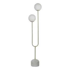 Tivoli Floor Lamp 32x150cm in White/Gold by OzDesignFurniture, a Floor Lamps for sale on Style Sourcebook