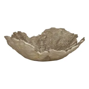 Coral Bowl 34x12cm in Gold by OzDesignFurniture, a Decorative Plates & Bowls for sale on Style Sourcebook