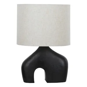 Nala Table Lamp 40x58cm in Black/Natural by OzDesignFurniture, a Table & Bedside Lamps for sale on Style Sourcebook