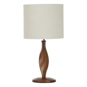 Priya Table Lamp 30x60cm in Walnut by OzDesignFurniture, a Table & Bedside Lamps for sale on Style Sourcebook