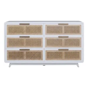 Willow Dresser in Mangowood White / Rattan by OzDesignFurniture, a Cabinets, Chests for sale on Style Sourcebook