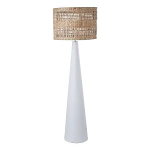 Woven Seagrass Floor Lamp 50x150cm in White by OzDesignFurniture, a Floor Lamps for sale on Style Sourcebook