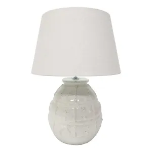 Hugo Table Lamp 50x71cm in White by OzDesignFurniture, a Table & Bedside Lamps for sale on Style Sourcebook