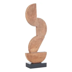 Naia Sclupture Medium 20x59cm in Natural/Black by OzDesignFurniture, a Statues & Ornaments for sale on Style Sourcebook