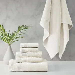 Cloud Linen Retreat Cotton Tencel Antimicrobial 6 Piece Ivory Towel Pack by null, a Towels & Washcloths for sale on Style Sourcebook