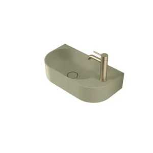 Liano II Hand Wall Basin (1 Tap Hole) Matte (Special Order) In Green By Caroma by Caroma, a Basins for sale on Style Sourcebook