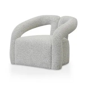 Como Lounge Chair - Silver Grey Boucle by Calibre Furniture, a Chairs for sale on Style Sourcebook