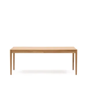 Lenon extendable table in natural FSC Mix Credit solid oak wood and veneer 200(280)x90 by Kave Home, a Dining Tables for sale on Style Sourcebook