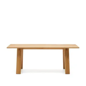 Arlen extendable table in solid oak wood and veneer with a natural finish 200(250)x95cm FSC Mix Credit by Kave Home, a Dining Tables for sale on Style Sourcebook