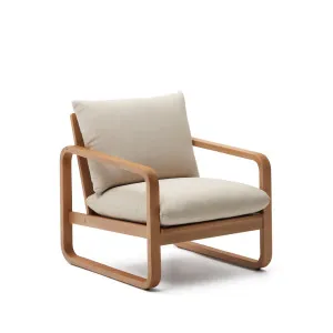 Sacaleta solid eucalyptus wood armchair by Kave Home, a Outdoor Chairs for sale on Style Sourcebook