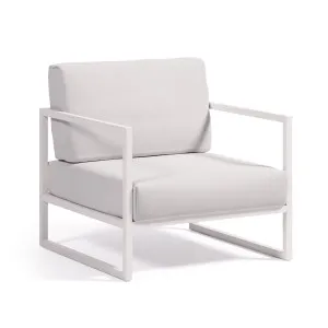 Comova 100% outdoor armchair in white and white aluminium by Kave Home, a Outdoor Chairs for sale on Style Sourcebook