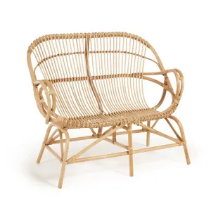 Mimosa rattan bench with a natural finish, 114 cm by Kave Home, a Benches for sale on Style Sourcebook