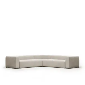 Blok 6 seater corner sofa in beige, 320 x 320 cm by Kave Home, a Sofas for sale on Style Sourcebook