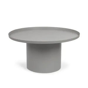 Fleksa round side table in grey metal Ø 72 cm by Kave Home, a Coffee Table for sale on Style Sourcebook