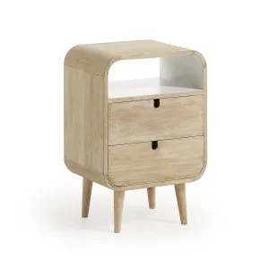 Georg 40 x 60, 5 cm bedside table natural and white by Kave Home, a Bedside Tables for sale on Style Sourcebook