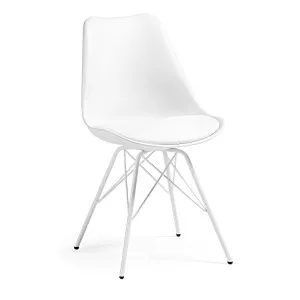 Ralf white chair with metal legs by Kave Home, a Dining Chairs for sale on Style Sourcebook