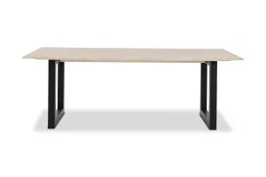 Bronte Travertine Dining Table, Travertine/Black, by Lounge Lovers by Lounge Lovers, a Dining Tables for sale on Style Sourcebook