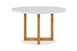 Bronte Round Dining Table, White/Oak, by Lounge Lovers by Lounge Lovers, a Dining Tables for sale on Style Sourcebook