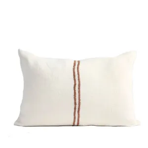 Orion Linen Cushion - Off White/Chocolate by Eadie Lifestyle, a Cushions, Decorative Pillows for sale on Style Sourcebook