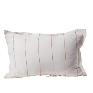 Carter Linen Cushion - Off White w' Nutmeg Fine Stripe by Eadie Lifestyle, a Cushions, Decorative Pillows for sale on Style Sourcebook