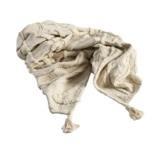 Lamond Linen Throw - Ivory/Natural by Eadie Lifestyle, a Throws for sale on Style Sourcebook