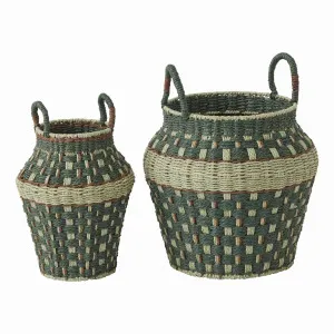 Dolce Baskets Set of 2 37x36cm in Olive by OzDesignFurniture, a Baskets & Boxes for sale on Style Sourcebook