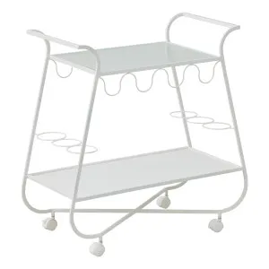 Gracie Bar Cart 76x75cm in White by OzDesignFurniture, a Sideboards, Buffets & Trolleys for sale on Style Sourcebook