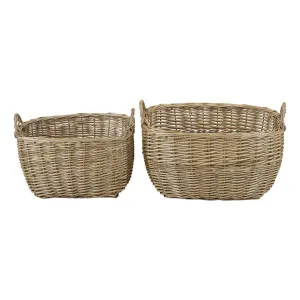 Lika Baskets Set of 2 52.5x29cm in Natural by OzDesignFurniture, a Baskets & Boxes for sale on Style Sourcebook