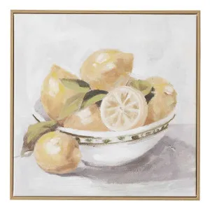 Lemons Box Framed Canvas in 40 x 40cm by OzDesignFurniture, a Painted Canvases for sale on Style Sourcebook