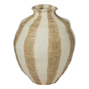 Rayas Vase 25.6x29.8cm in Taupe by OzDesignFurniture, a Vases & Jars for sale on Style Sourcebook