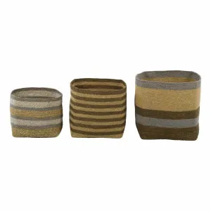 Clunes Baskets Set of 3 35x35cm in Olive by OzDesignFurniture, a Baskets & Boxes for sale on Style Sourcebook