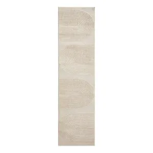 Lotus Abbey Rug 80x300cm in Beige by OzDesignFurniture, a Contemporary Rugs for sale on Style Sourcebook