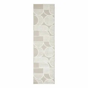 Lotus Leo Rug 80x300cm in Beige/Off White by OzDesignFurniture, a Contemporary Rugs for sale on Style Sourcebook